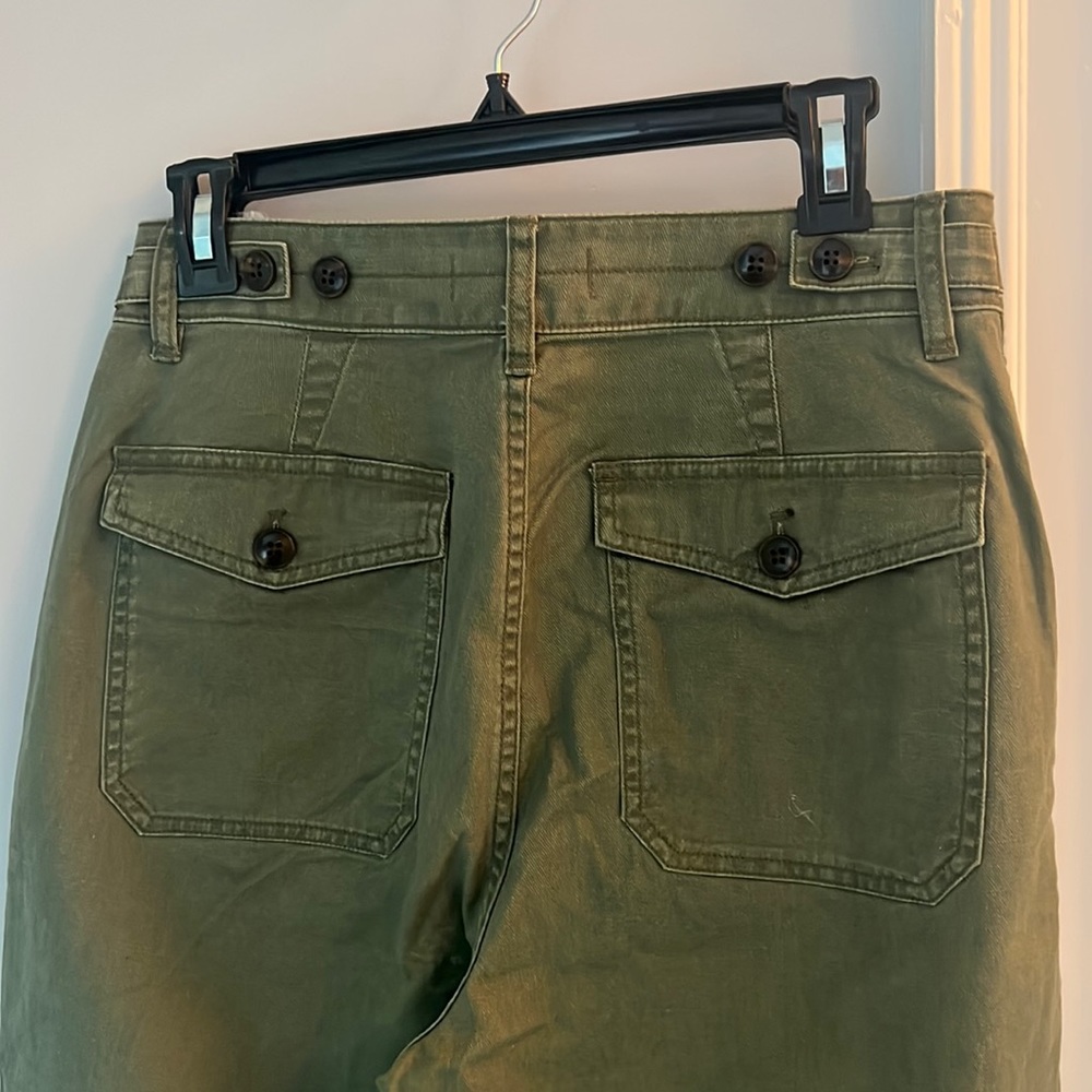 Madewell women's army green cargo pants size 28
